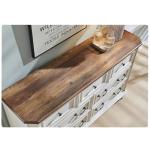 Vintage 7-Drawer Wood Dresser in Antique White