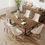 Beige Tufted Dining Chairs Set of 2