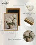 Hydrangea Floral Framed Canvas Wall Art 8"x10