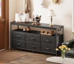 LED TV Stand with Storage & Power Outlets