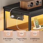 LED TV Stand with Storage & Power Outlets