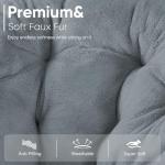 DUMOS Cozy Faux Fur Folding Saucer Chair