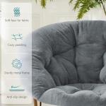 DUMOS Cozy Faux Fur Folding Saucer Chair