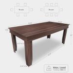 Farmhouse Dining Table for 6-8 People, 71