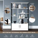 5-Tier Display Shelf with Lockable Doors