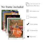 Colorful Vintage Wall Art Set of 6 Prints