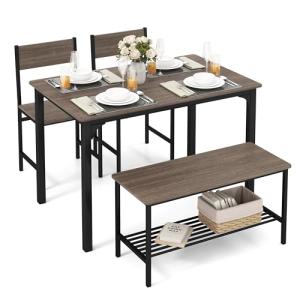 Tangkula 4-Piece Dining Table Set for Small Spaces