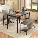 Tangkula 4-Piece Dining Table Set for Small Spaces