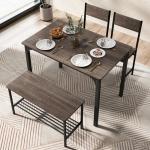 Tangkula 4-Piece Dining Table Set for Small Spaces