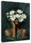 African American Women Wall Art with Floral Design