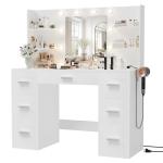 Furmax LED Lighted Makeup Vanity Desk with Mirror
