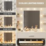 Furmax LED Lighted Makeup Vanity Desk with Mirror