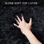 Super Soft 5x7 Black Shag Area Rug