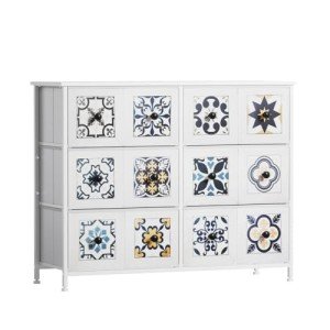 Vintage 6-Drawer Tallboy Storage Cabinet in White