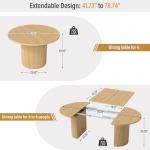 Extendable Round Dining Table for 4-8 People