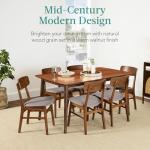 7-Piece Mid-Century Modern Dining Table Set