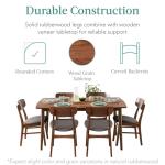 7-Piece Mid-Century Modern Dining Table Set