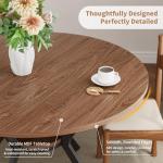 Round 42" Farmhouse Dining Table with Storage