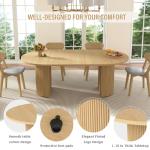 Extendable Round Dining Table for 4-8 People