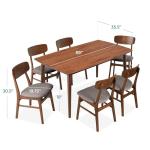 7-Piece Mid-Century Modern Dining Table Set
