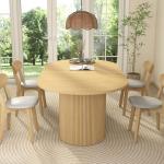 Extendable Round Dining Table for 4-8 People