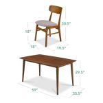 7-Piece Mid-Century Modern Dining Table Set