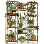 Tall Wood Plant Stand for Indoor and Outdoor Use