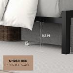 Queen Size Bed Frame with Storage and LED Light