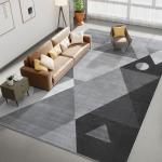 HOMFINE 5x7 Washable Geometric Area Rug - Grey