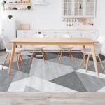 HOMFINE 5x7 Washable Geometric Area Rug - Grey