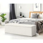 Oikiture Tufted Storage Ottoman Bench for Home