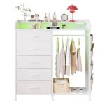 Modern 5-Drawer Dresser with LED Rack