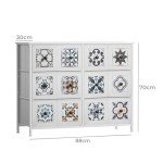 Vintage 6-Drawer Tallboy Storage Cabinet in White