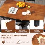 5-Piece Mid Century Dining Table Set for 4