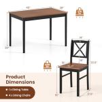 5-Piece Mid Century Dining Table Set for 4