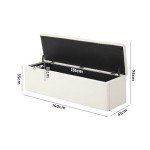 Oikiture Tufted Storage Ottoman Bench for Home