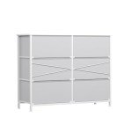 Vintage 6-Drawer Tallboy Storage Cabinet in White