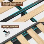 Rolanstar Full Size Upholstered Bed Frame with Storage