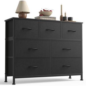 7-Drawer Fabric Storage Dresser with Steel Frame