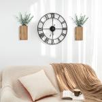 2 Pack Wood Wall Planter Vases with Eucalyptus