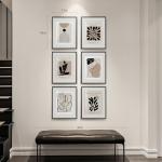 Set of 6 Neutral Abstract Wall Art Prints
