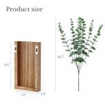 2 Pack Wood Wall Planter Vases with Eucalyptus