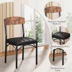 Vintage 5-Piece Round Dining Table Set for 4