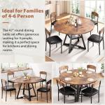 Vintage 5-Piece Round Dining Table Set for 4