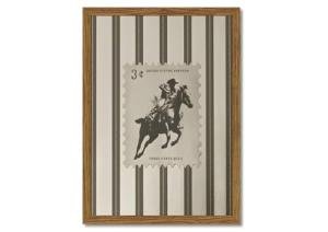 Vintage Cowboy Wall Art, Striped Rodeo Canvas