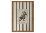 Vintage Cowboy Wall Art, Striped Rodeo Canvas