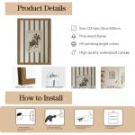 Vintage Cowboy Wall Art, Striped Rodeo Canvas