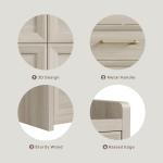 Extra-Wide 6 Drawer Dresser in Grey White Oak