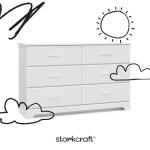Storkcraft Brookside White 6-Drawer Dresser