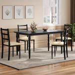 YITAHOME 5-Piece Farmhouse Dining Set for 4